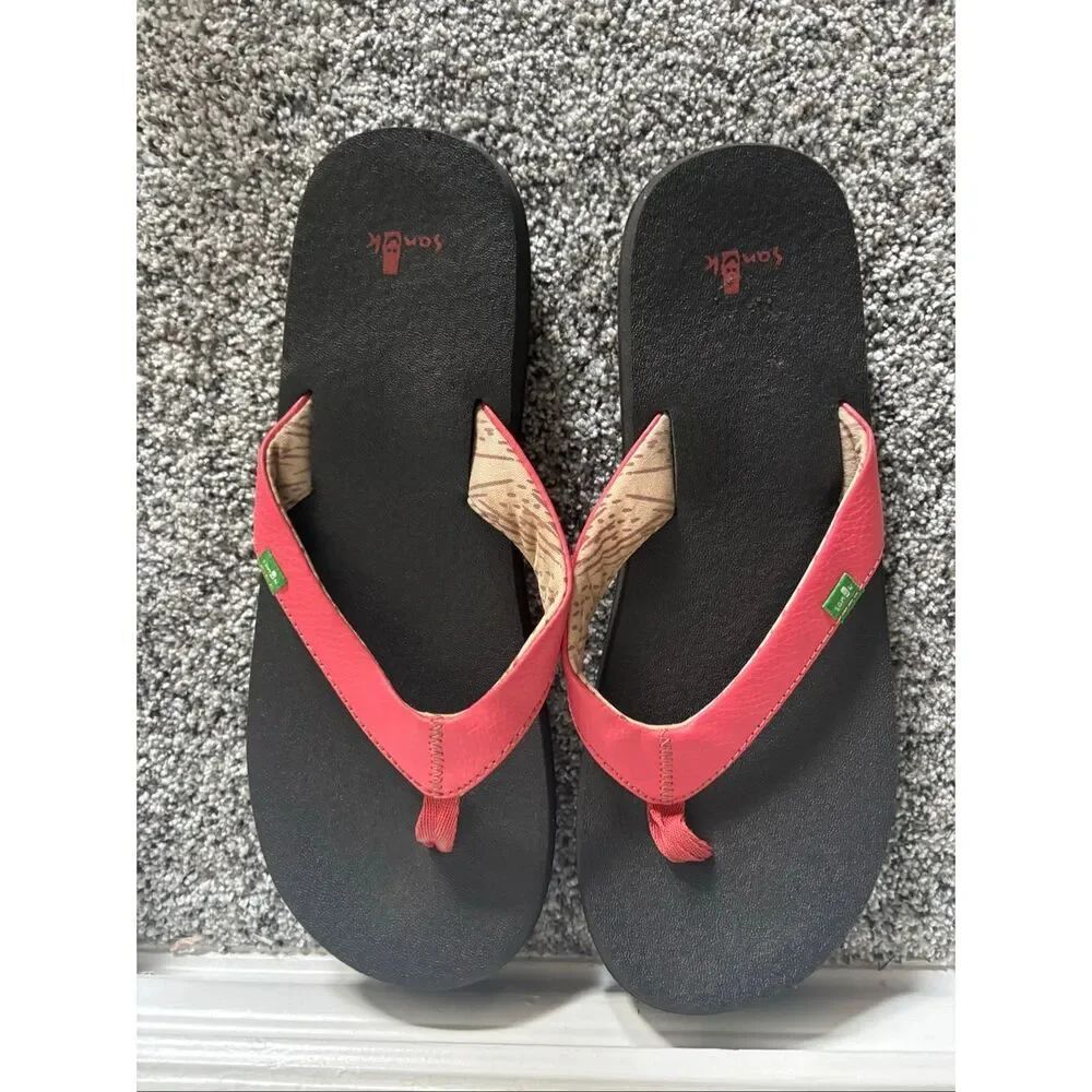 ❤️Sanuk Coral Yoga Mat Flip Flops Sz10